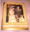 Golden Wedding Photo Cake